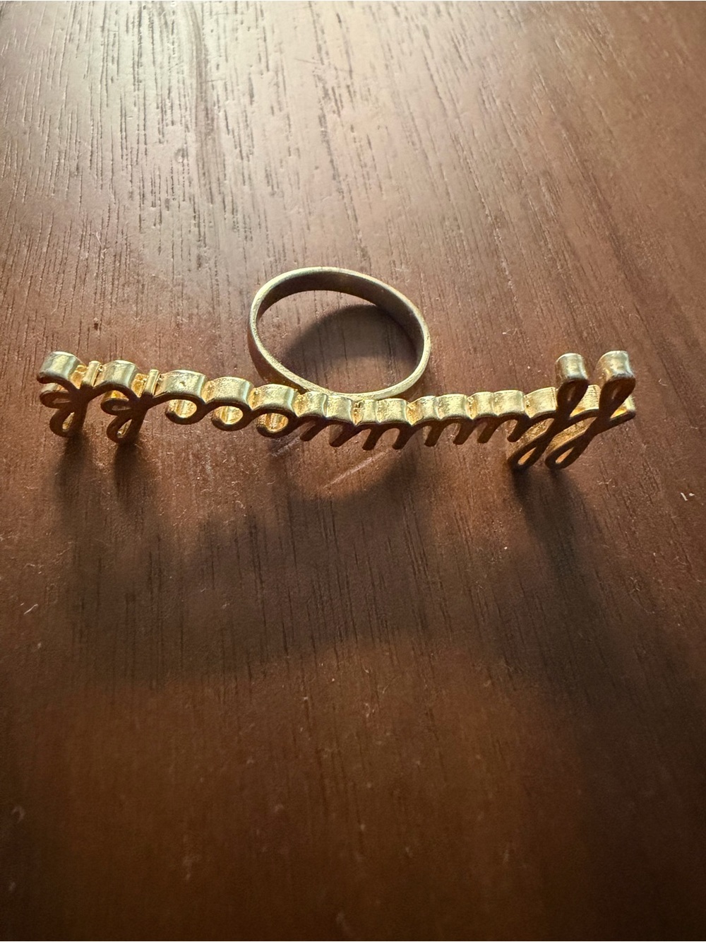 Gold Script Nameplate (F***) Ring - Picture 4 of 5